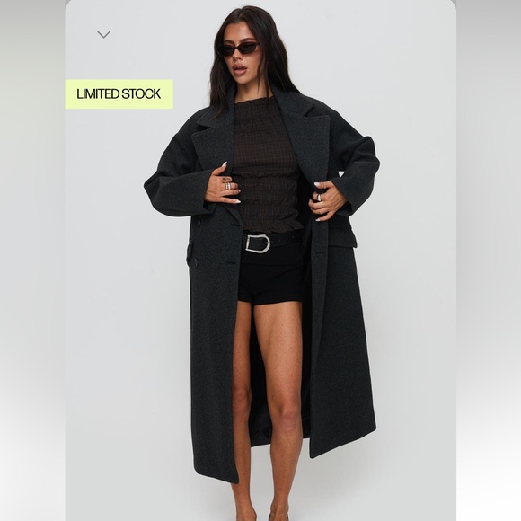 Princess Polly Night Shift Trench Long Coat - Picture 3 of 5